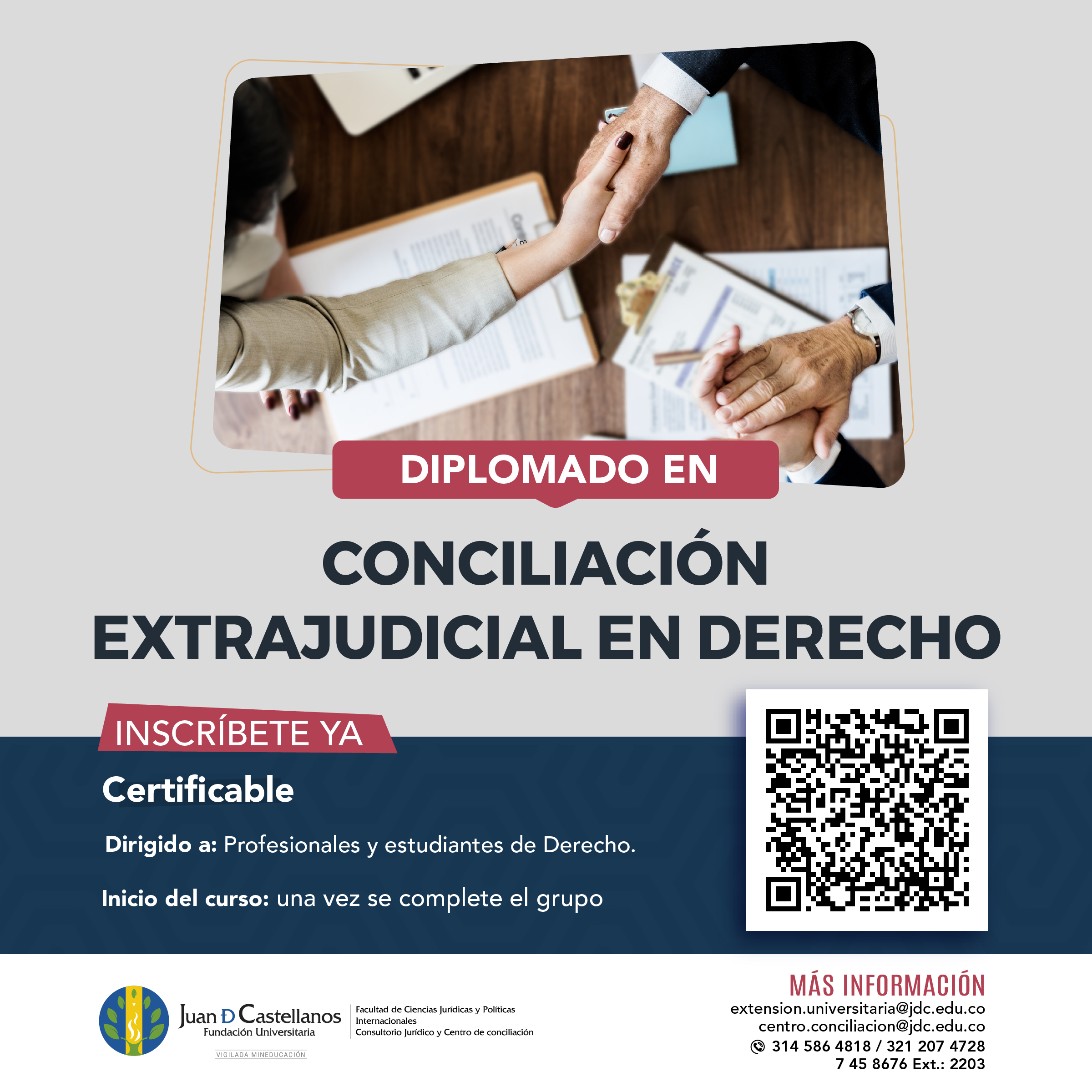 Diplomado de Conciliación Extrajudicial en Derecho