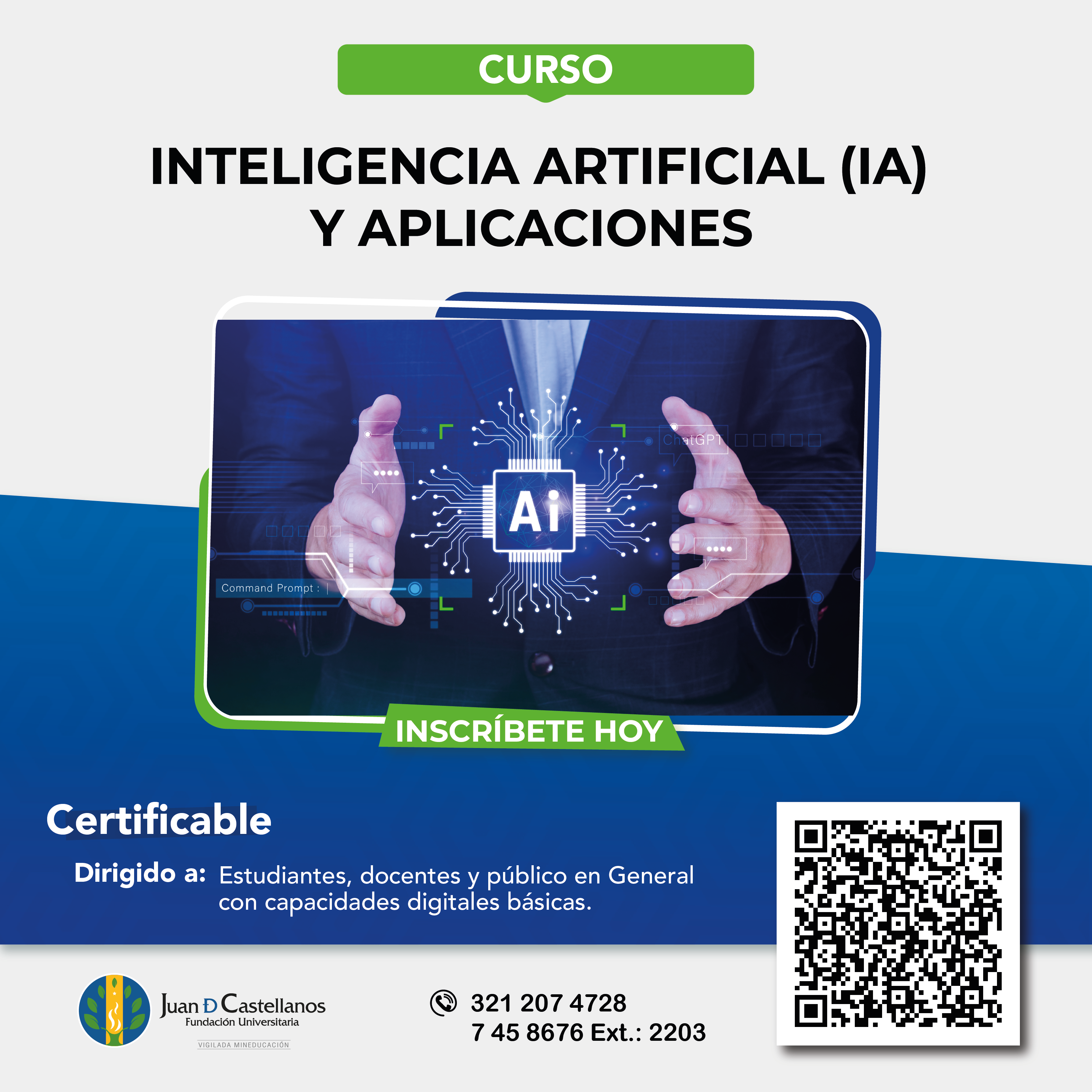 ¡Inscríbete al Curso Básico en Inteligencia Artificial (IA) y Aplicaciones!