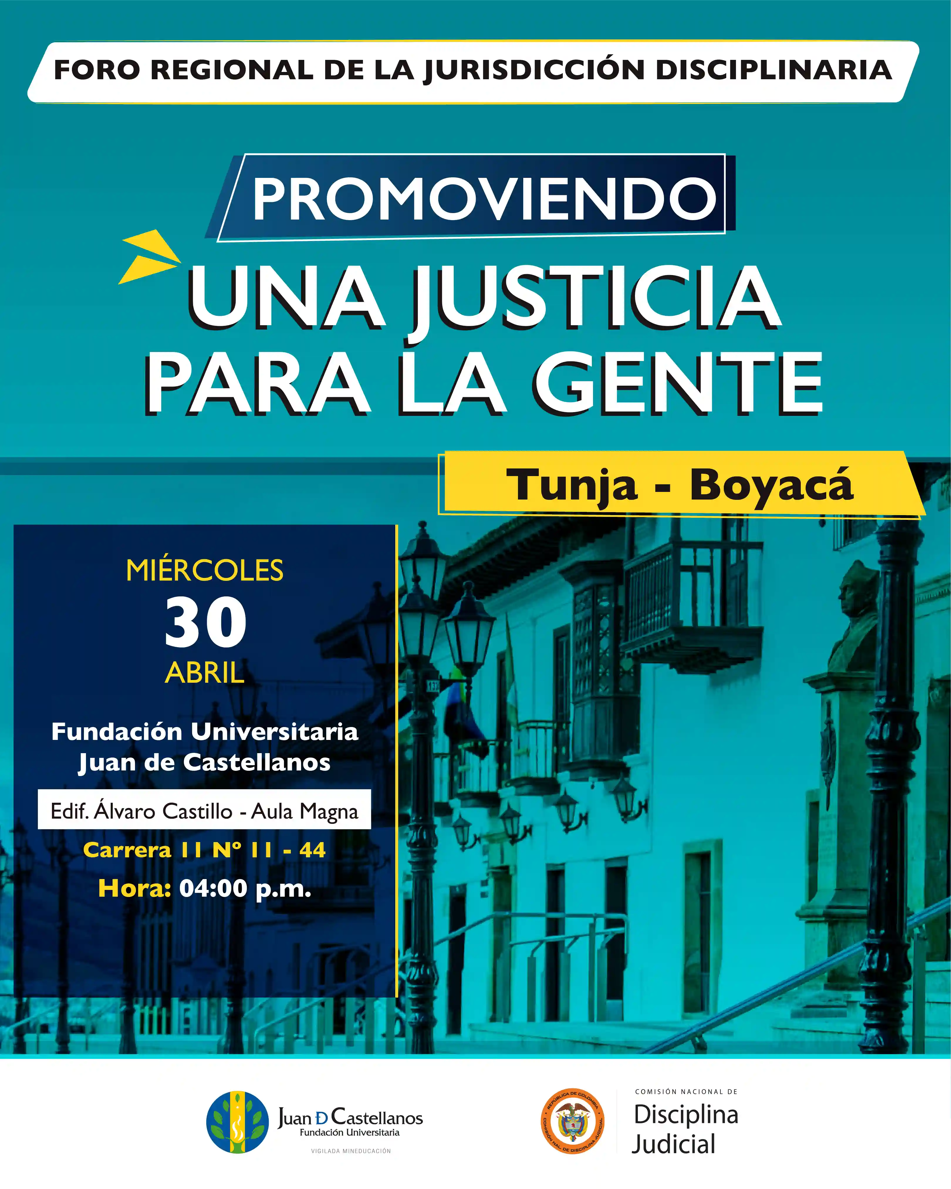 El Foro Regional de Jurisdicción Disciplinaria se realizará por primera vez en la Juan de Castellanos