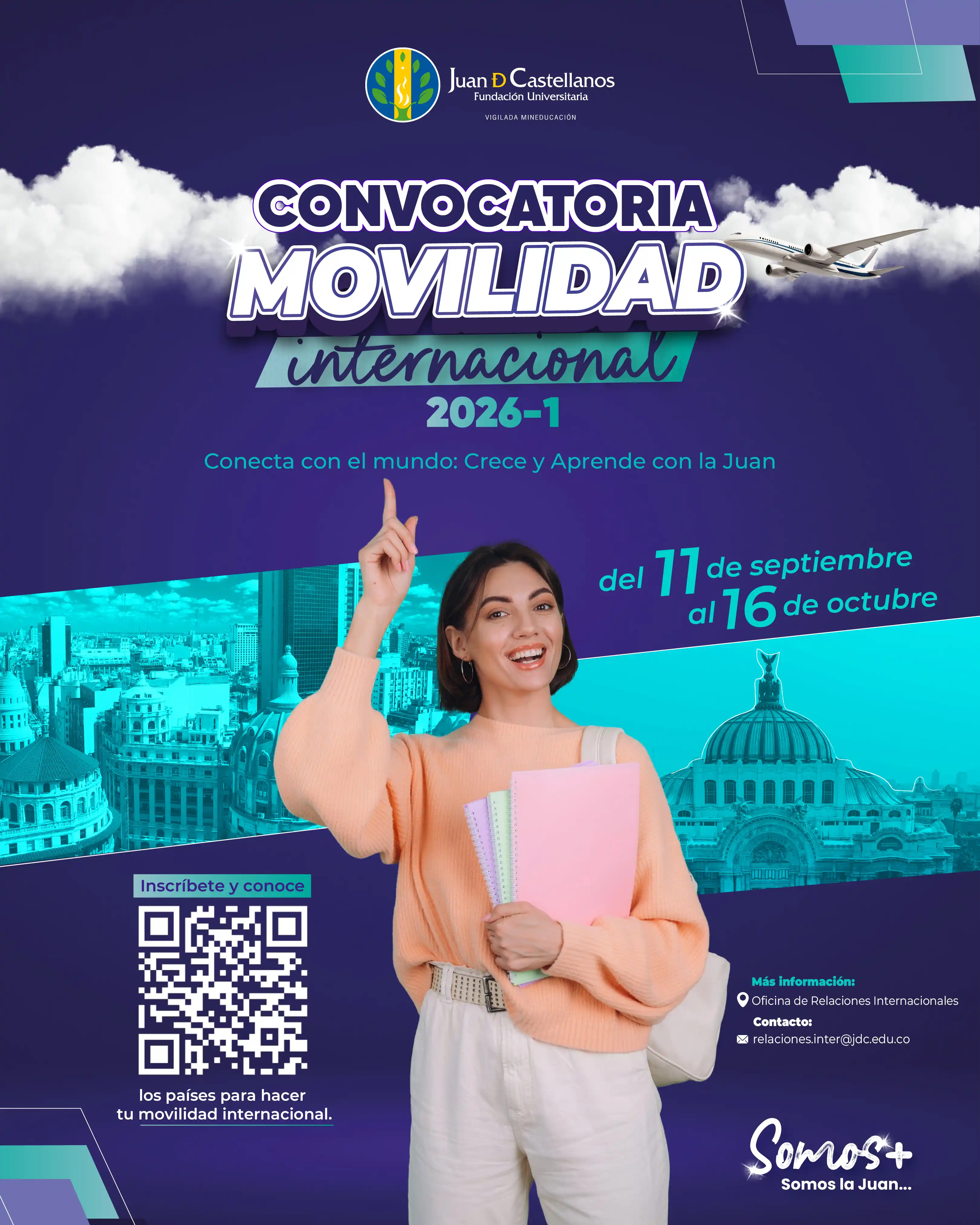 Se abre convocatoria para Movilidad Internacional 2026-1 