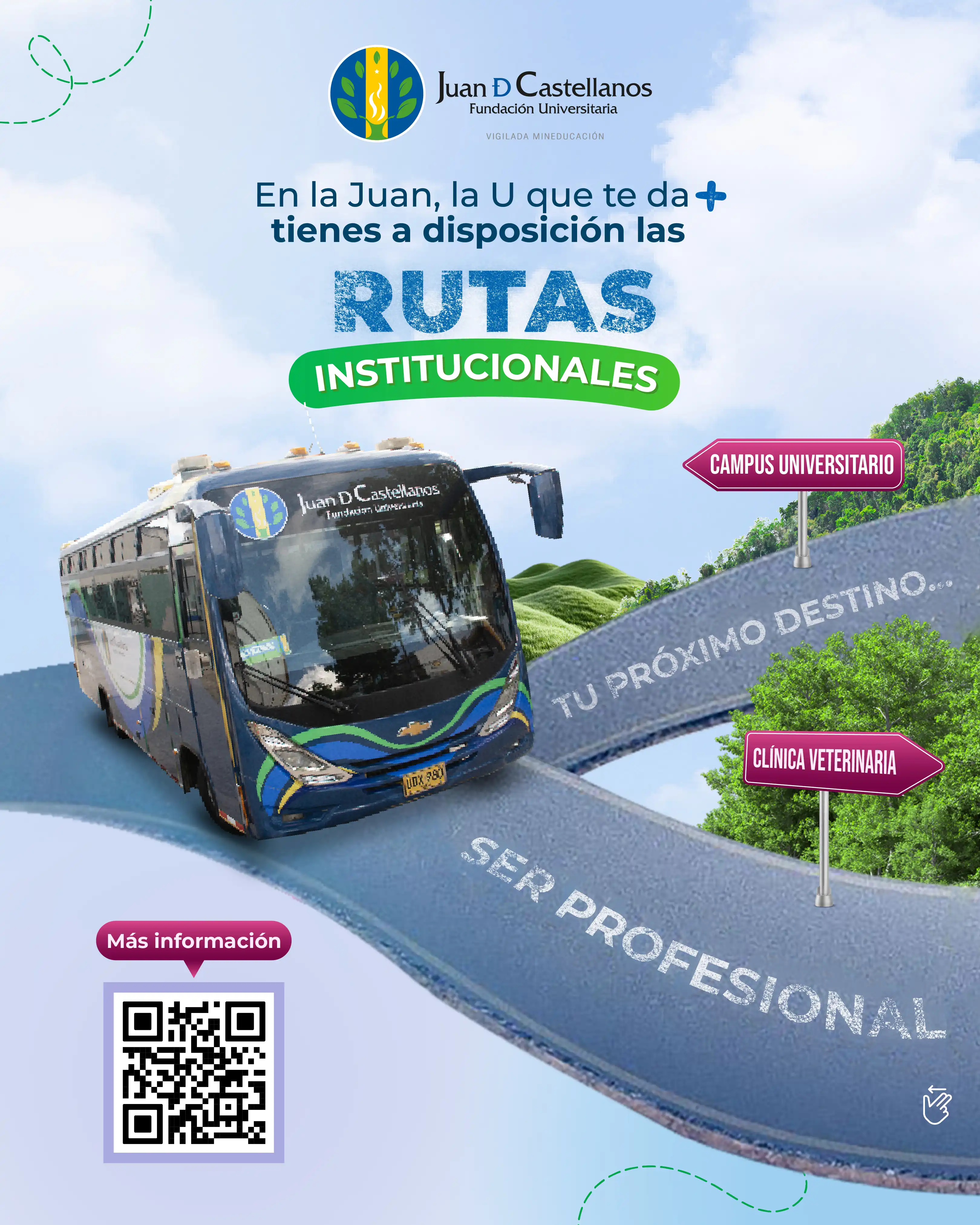 ¡No te quedes sin movilizarte en la por la Juan! Conoce los horarios de las Rutas Institucionales.