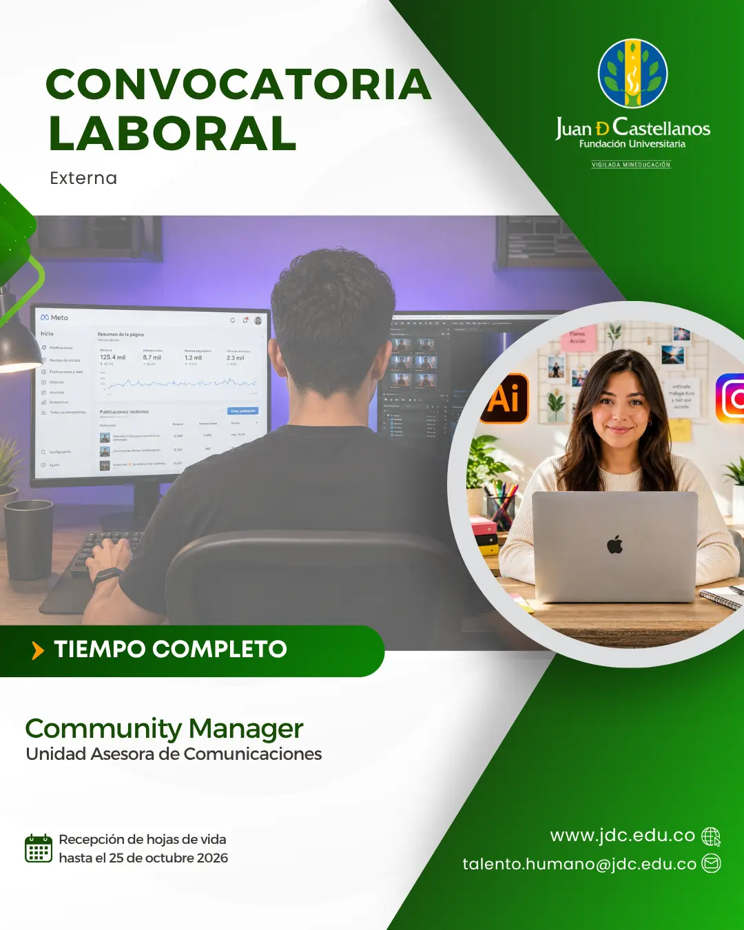 Community manager (Tiempo Completo) – Unidad Asesora de Comunicaciones (Convocatoria externa)
