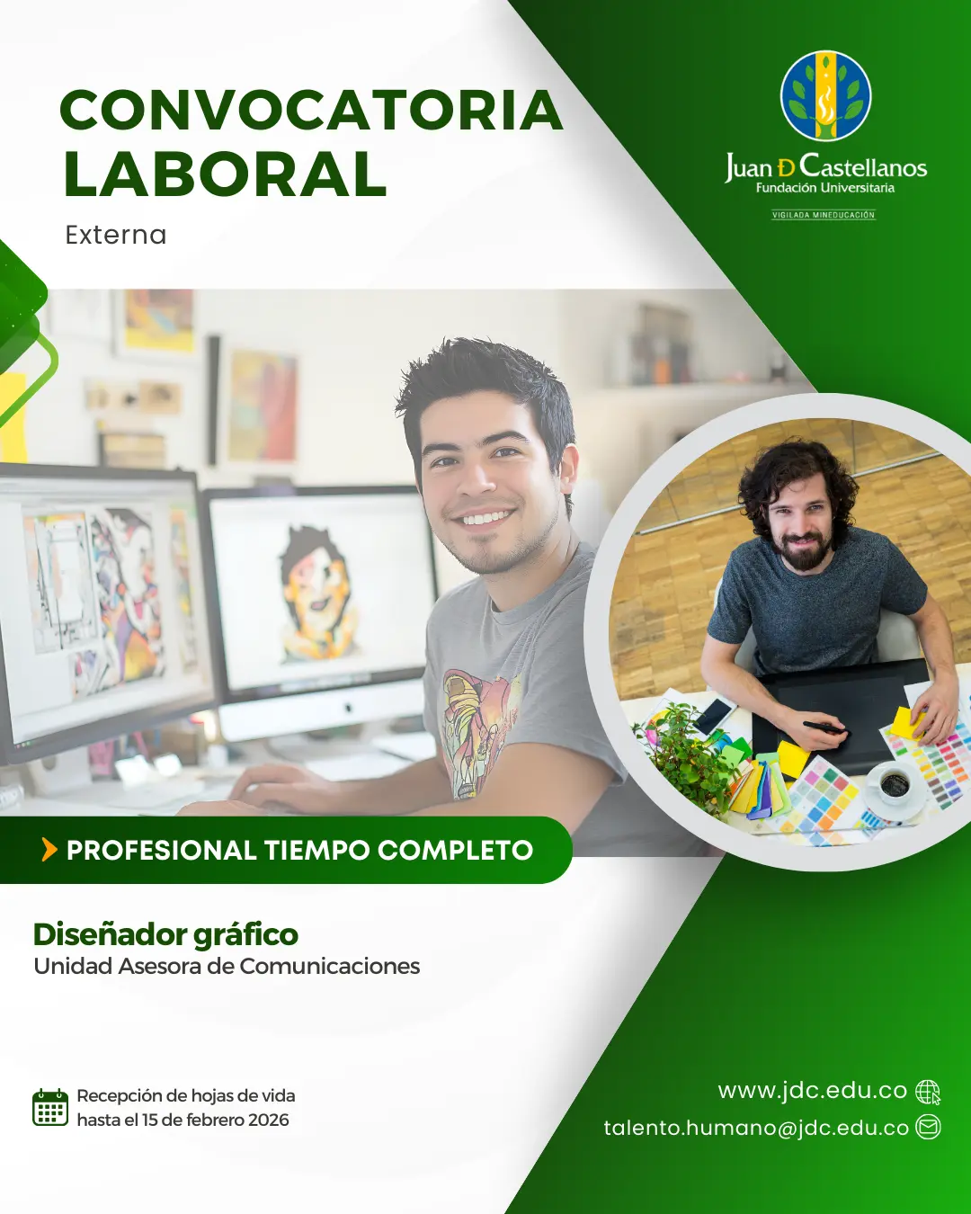 Diseñador gráfico (Tiempo completo) – Unidad Asesora de Comunicaciones (Convocatoria externa)