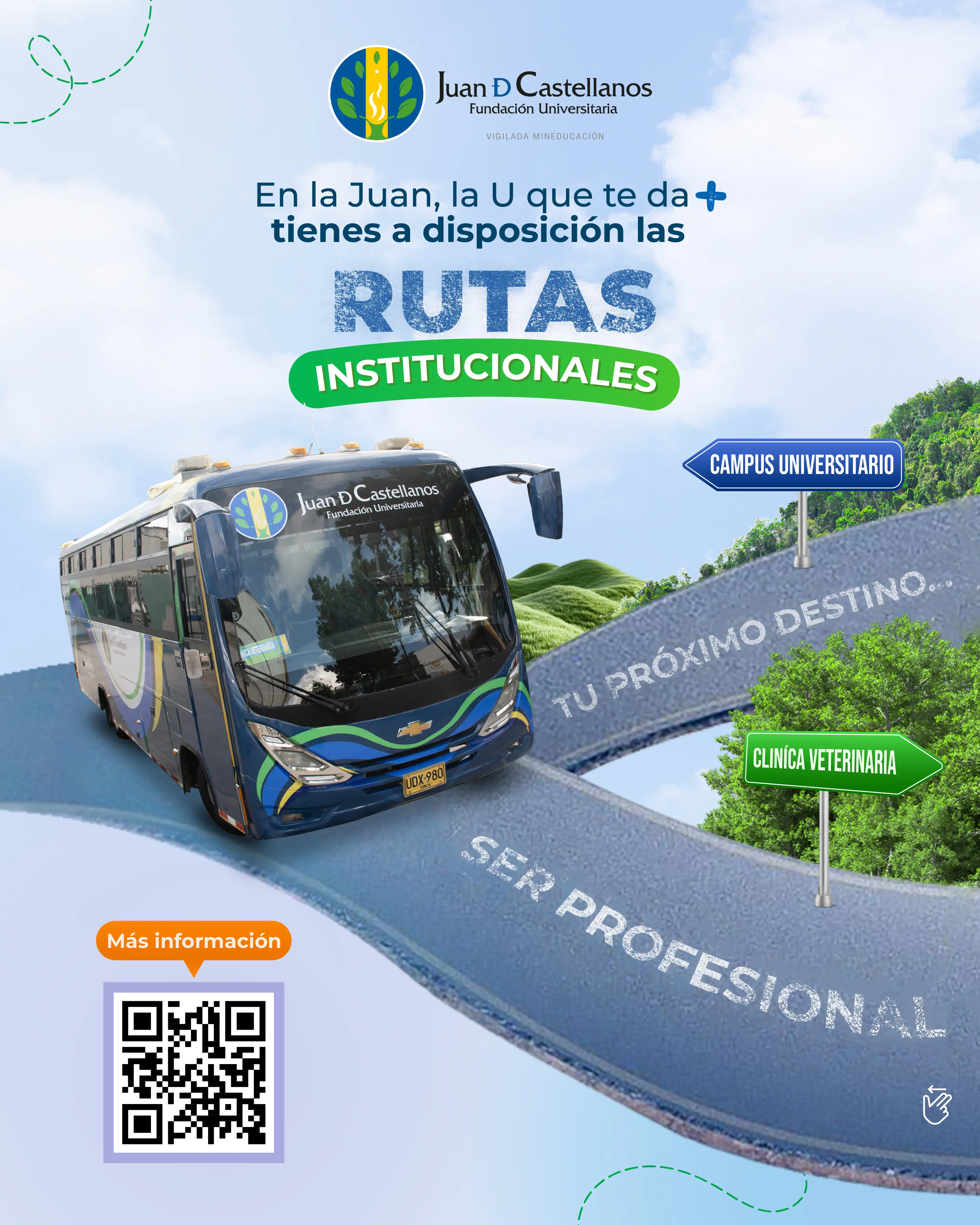 ¡No te quedes sin movilizarte por la Juan! Conoce los horarios de las Rutas Institucionales.