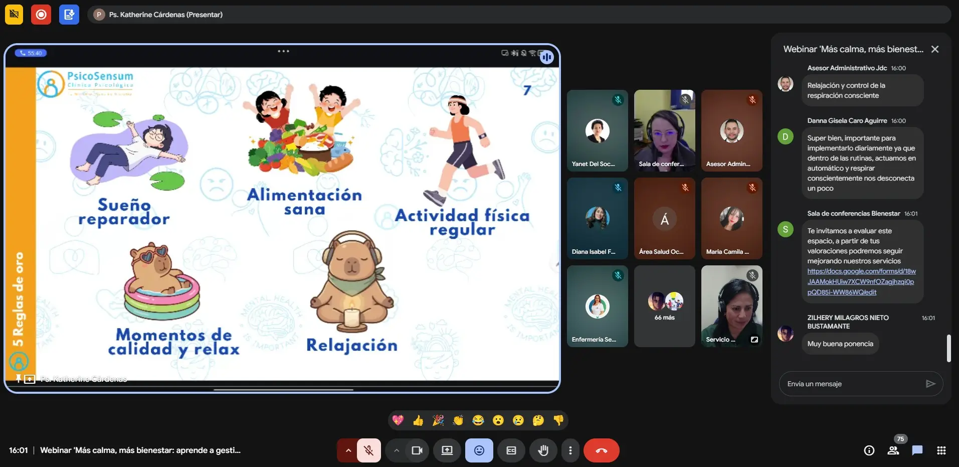 Más calma, más bienestar: comunidad de la Juan de Castellanos aprendió herramientas para gestionar el estrés en exitoso webinar